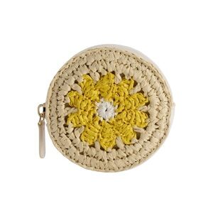 LC Lauren Conrad Crochet Daisy Coin Pouch